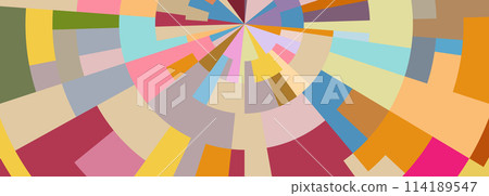 Colored mosaic background. A template for creative ideas, interiors, decorative solutions and creative design. Layout for prints, posters, covers and brochures 114189547