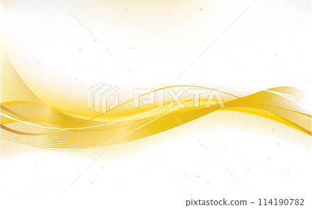 Golden shining wave background frame Japanese paper Golden shining wave background frame Japanese paper 114190782