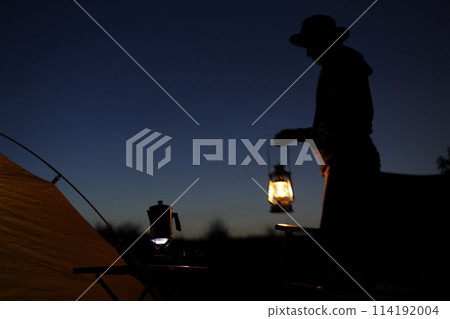 Dusk camping site Dusk camping site 114192004