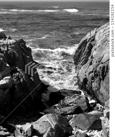 Surf Breaking Asilomar State Marine Reserve California Monochrome Surf Breaking Asilomar State Marine Reserve California Monochrome 114192154