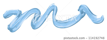 Light blue paintbrush isolated on white background. Watercolor 114192748
