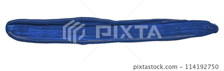 Blue brush isolated on white background. Watercolor 114192750