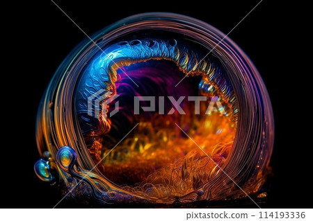 background with circles. Generative AI. 114193336