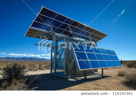 solar power plant. Generative AI. 114193361