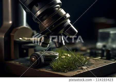 microscope in laboratory. Generative AI. microscope in laboratory. Generative AI. 114193423