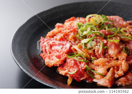 Japanese black beef, bulgogi, meat Japanese black beef, bulgogi, meat 114193562