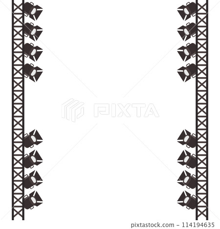 Projectors spot light for lighting, metal frame for stage layout Projectors spot light for lighting, metal frame for stage layout 114194635