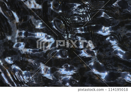水面上反射的漣漪，藍色圖案 114195018