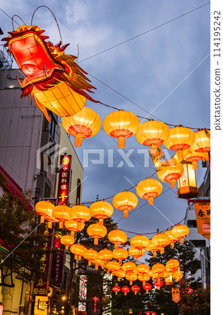 橫濱中華街春節亮燈 橫濱中華街春節亮燈 114195242