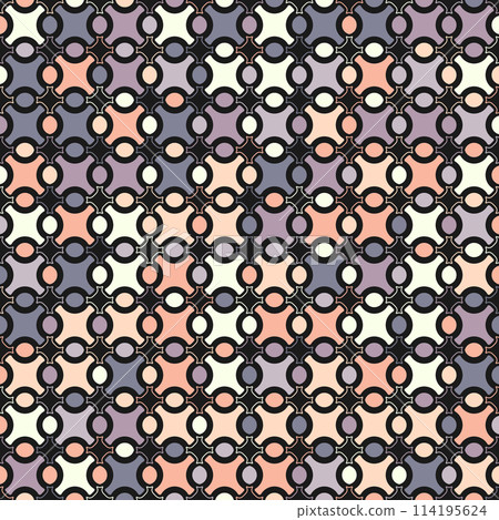 Seamless color pattern of abstract geometric elements. Design of texture, textiles, clothing, packaging and creative idea Seamless color pattern of abstract geometric elements. Design of texture, textiles, clothing, packaging and creative idea 114195624