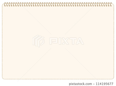 Hand-drawn style ring notebook Hand-drawn style ring notebook 114195677