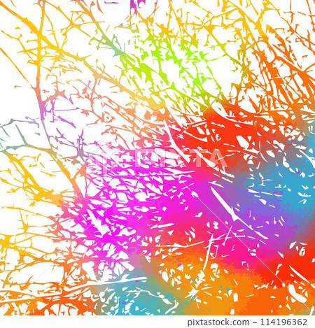 Background colored bare tree branches. Not AI, Vector illustration 114196362