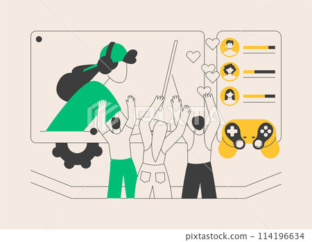 Esport fans abstract concept vector illustration. Esport fans abstract concept vector illustration. 114196634