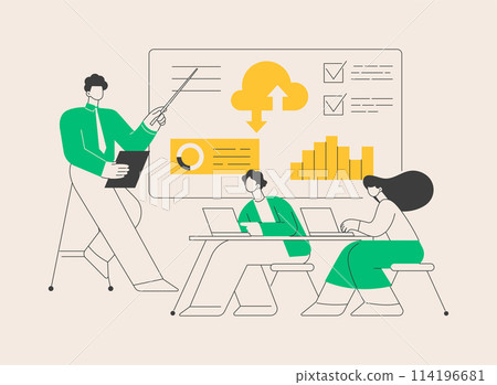 Big data conference abstract concept vector illustration. 114196681