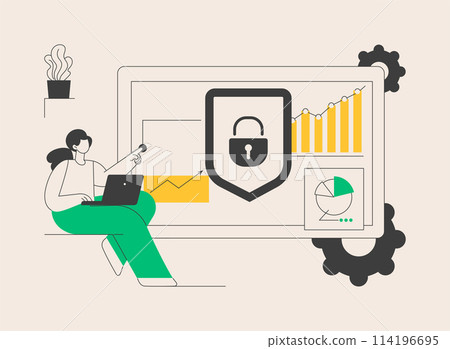 Cyber security risk management abstract concept vector illustration. Cyber security risk management abstract concept vector illustration. 114196695