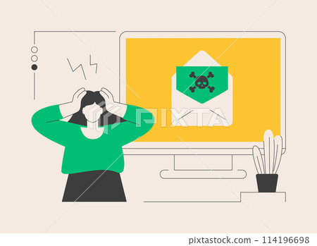 Malware abstract concept vector illustration. 114196698