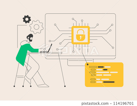 Privacy engineering abstract concept vector illustration. 114196701