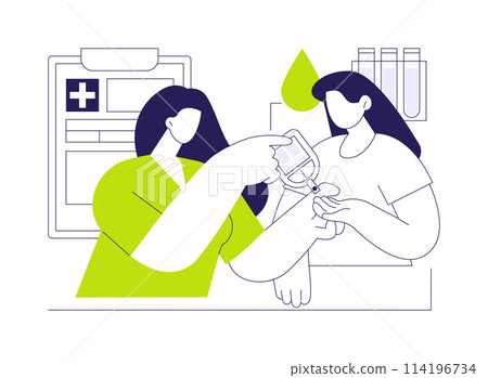Cholesterol check-up abstract concept vector illustration. 114196734
