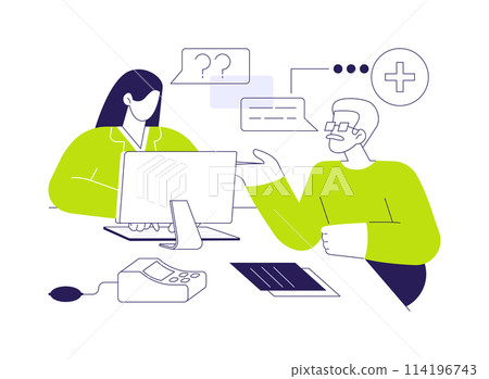 Medical history check abstract concept vector illustration. 114196743