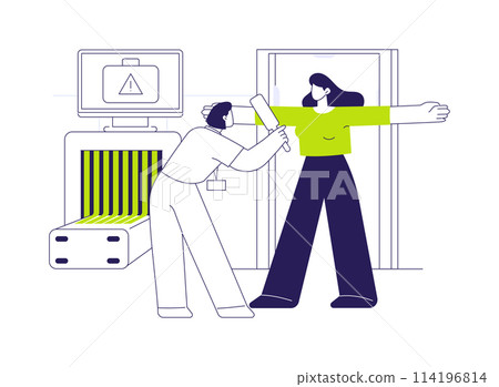 Security check abstract concept vector illustration. Security check abstract concept vector illustration. 114196814