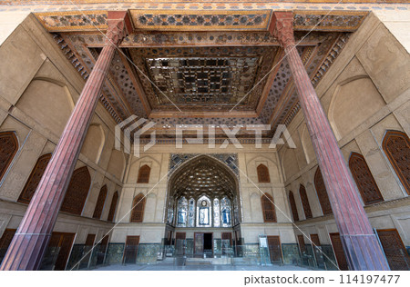 The magnificent interior of Chehel Sotun Palace in Isfahan, Iran. The magnificent interior of Chehel Sotun Palace in Isfahan, Iran. 114197477