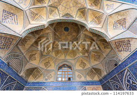 The exquisite art of Jammeh Mosque (Masjed-e Jame), in Isfahan. Iran. The exquisite art of Jammeh Mosque (Masjed-e Jame), in Isfahan. Iran. 114197633