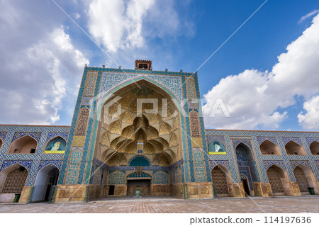 The exquisite art of Jammeh Mosque (Masjed-e Jame), in Isfahan. Iran. The exquisite art of Jammeh Mosque (Masjed-e Jame), in Isfahan. Iran. 114197636