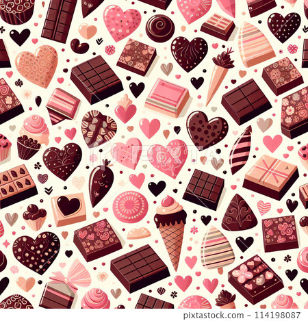 可愛的情人節背景圖案 可愛的情人節背景圖案 114198087