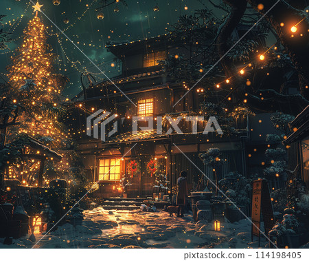 Christmas Eve in a cozy anime household 114198405