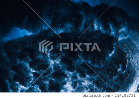 Wave texture underwater in transparent sea. Swell in ocean, crashing waves Wave texture underwater in transparent sea. Swell in ocean, crashing waves 114198731