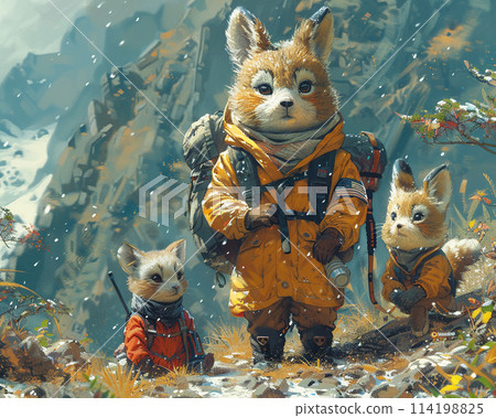 Animal sidekicks in an anime journey 114198825