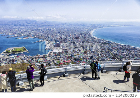 Hakodate city seen from Mt. Hakodate 114200029