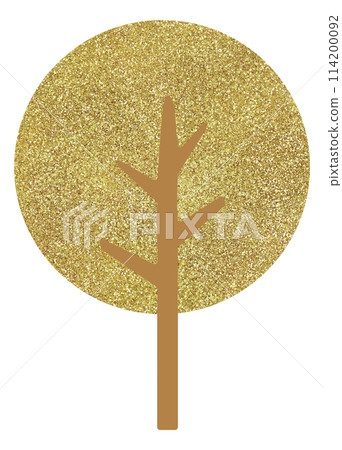 Illustration material tree plant gold 114200092