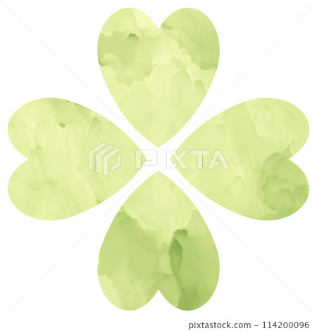 插圖素材水彩四葉草葉 插圖素材水彩四葉草葉 114200096