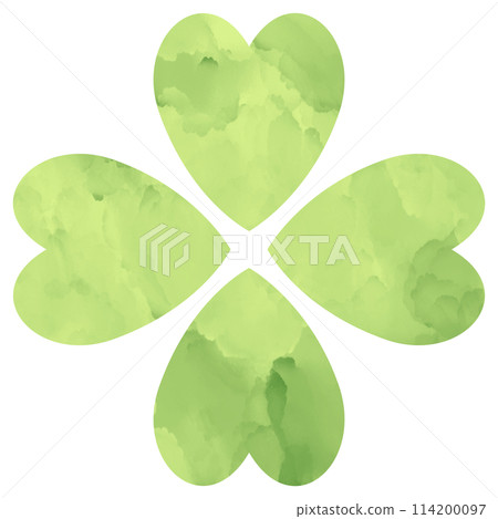 Illustration material watercolor four-leaf clover leaf Illustration material watercolor four-leaf clover leaf 114200097