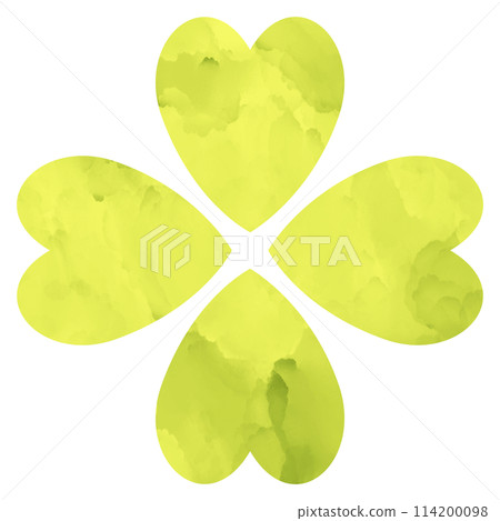 插圖素材水彩四葉草葉 插圖素材水彩四葉草葉 114200098