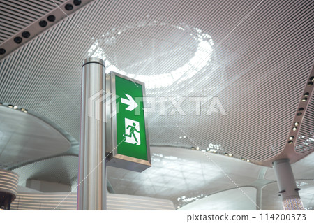 emergency exit door at super market , 114200373