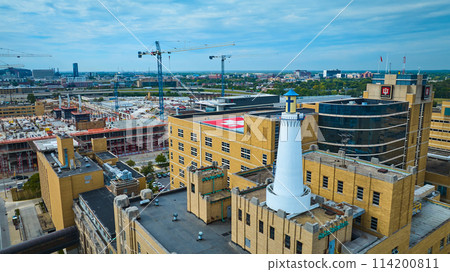 Aerial View of Urban Construction and IU Health Facility, Indianapolis Aerial View of Urban Construction and IU Health Facility, Indianapolis 114200811