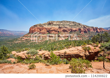 Sedona Red Rock Cliffs and Desert Vegetation, Eye-Level View Sedona Red Rock Cliffs and Desert Vegetation, Eye-Level View 114200822