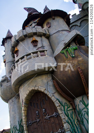 Whimsical Fantasy Castle with Storybook Features in Tennessee Daylight Whimsical Fantasy Castle with Storybook Features in Tennessee Daylight 114200826