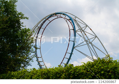 Thrilling Roller Coaster Loop in Abandoned Indiana Amusement Park 114200867
