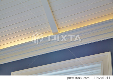 Elegant Interior Design with Blue Accent Wall and Recessed Lighting Elegant Interior Design with Blue Accent Wall and Recessed Lighting 114201011