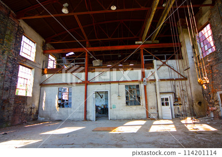 Sunlit Decay Inside Abandoned Industrial Warehouse Sunlit Decay Inside Abandoned Industrial Warehouse 114201114