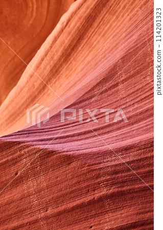 Slot Canyon Warm Tones and Striations, Intimate Perspective Slot Canyon Warm Tones and Striations, Intimate Perspective 114201323