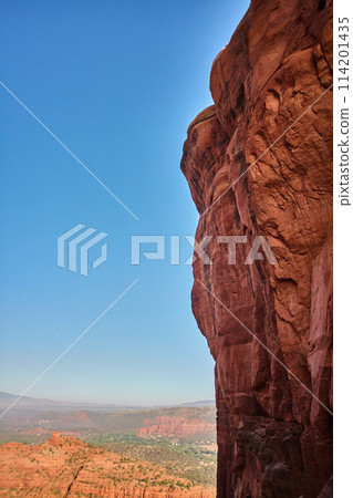 Sedona Red Rock Cliffs and Valley View at Golden Hour Sedona Red Rock Cliffs and Valley View at Golden Hour 114201435