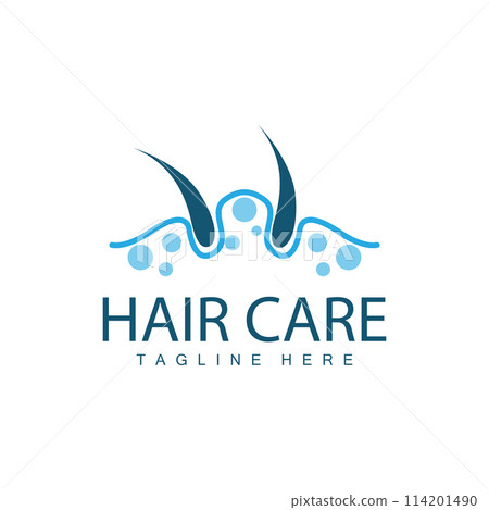 Hair care logo design simple hair skin care silhouette illustration vector template Hair care logo design simple hair skin care silhouette illustration vector template 114201490