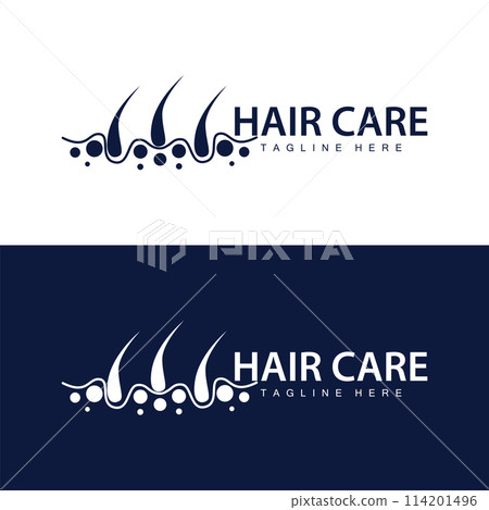 Hair care logo design simple hair skin care silhouette illustration vector template Hair care logo design simple hair skin care silhouette illustration vector template 114201496