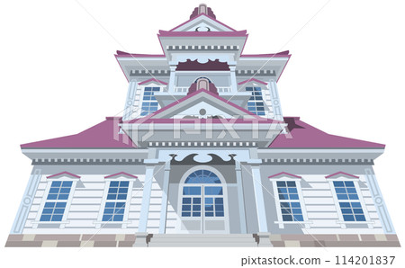 Former Tsuruoka Police Station Building - Tourist attraction illustration icon Former Tsuruoka Police Station Building - Tourist attraction illustration icon 114201837