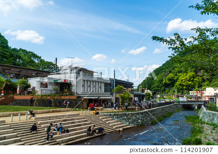 Tokyo: The beautifully maintained Takaosanguchi Station 114201907