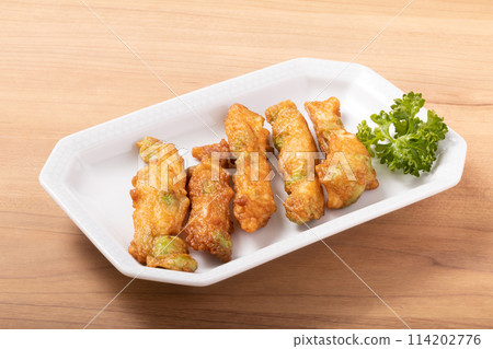Edamame and dried squid, fried kamaboko Edamame and dried squid, fried kamaboko 114202776